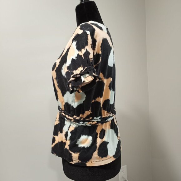 H&M PINK|BLUE|PALE BLUE PEPLUM STYLE SHORT SLEEVE TOP WOMEN SIZE US 6 - Picture 8 of 10